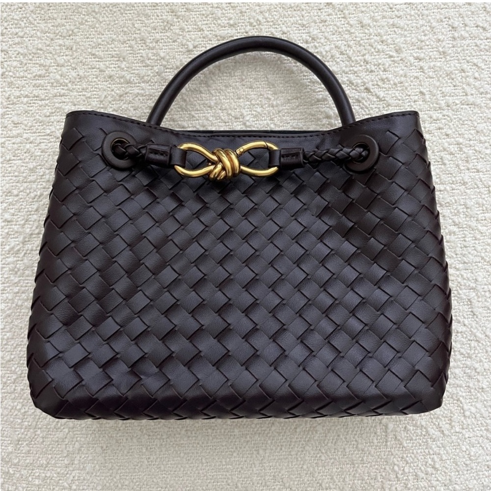 Brown Woven Handbag